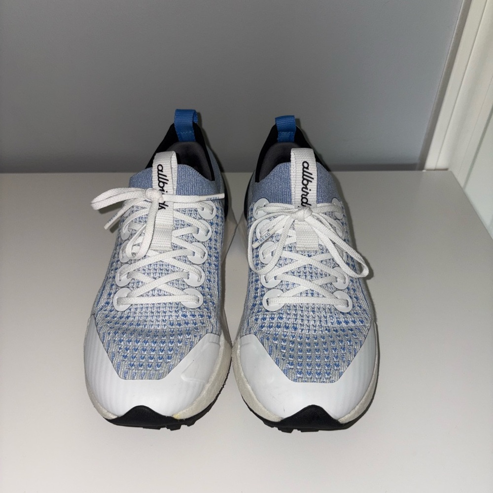 Allbirds Light Blue and White Running Shoes